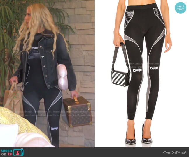 Off-White Active Arrow Leggings worn by Dorit Kemsley on The Real Housewives of Beverly Hills