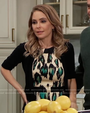Olivia’s leopard print sheath dress on General Hospital