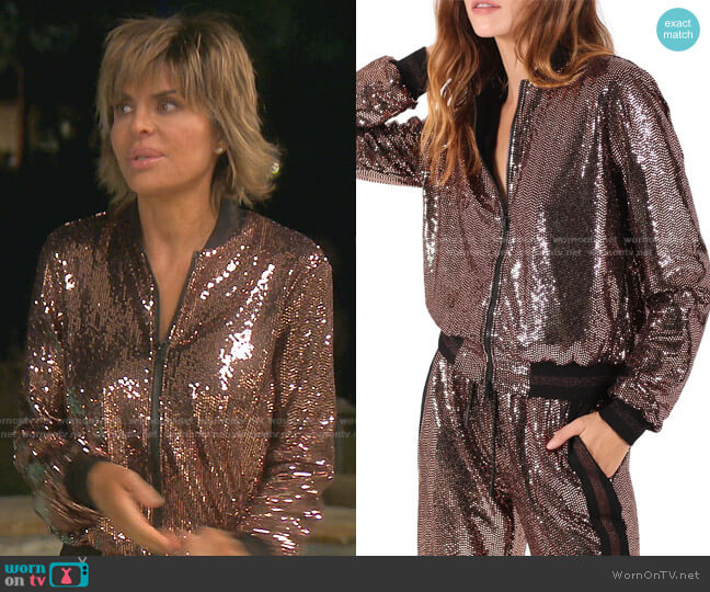 Pam & Gela Rose Mirror Ball Jacket worn by Lisa Rinna on The Real Housewives of Beverly Hills