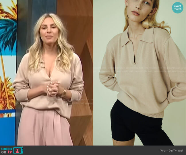 Parentezi Polo Sweater worn by Morgan Stewart on E! News