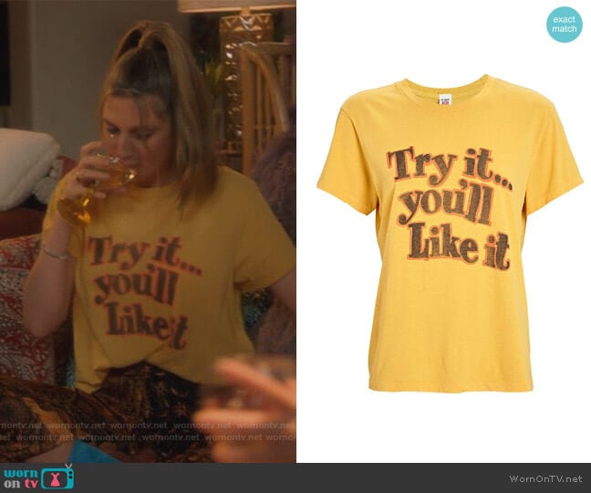 re/done 70s Recycled Loose T-Shirt worn by Nomi Segal (Emily Arlook) on Grown-ish