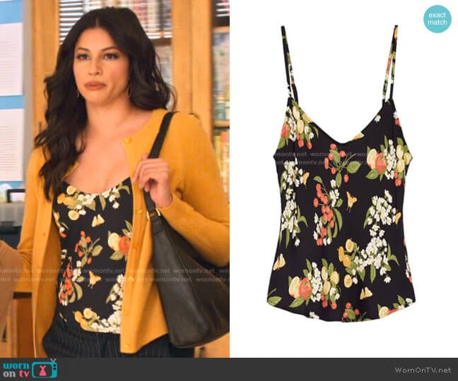 Reformation Gem Camisole worn by Kamala (Richa Moorjani) on Never Have I Ever