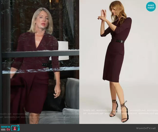Reiss Luisa Dress worn by Nina Reeves (Cynthia Watros) on General Hospital