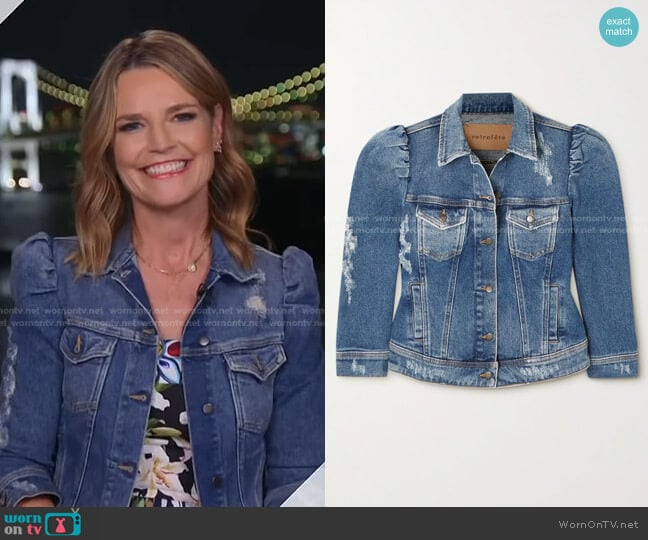 Retrofete Ada Denim Jacket worn by Savannah Guthrie on Today