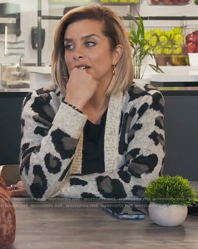 Robyn’s leopard cardigan on The Real Housewives of Potomac