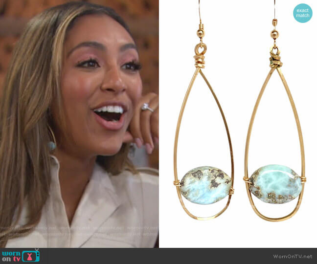 Robyn Rhodes Lumeria Earrings worn by Tayshia Adams on The Bachelorette