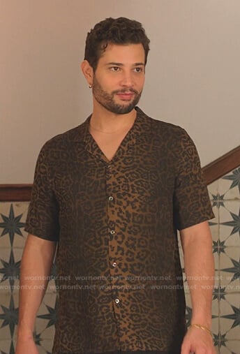 Sam’s leopard print shirt on Dynasty