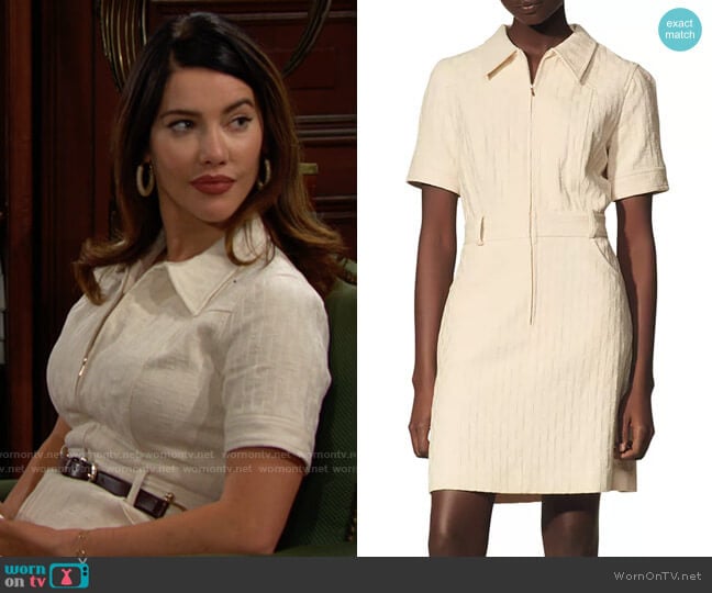 Sandro Sabine Dress worn by Steffy Forrester (Jacqueline MacInnes Wood) on The Bold and the Beautiful
