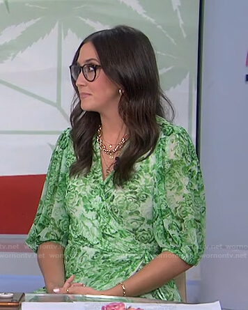 Savannah’s green floral wrap dress on Today