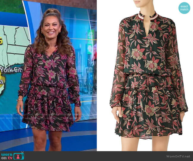 Scotch & Soda Floral Print Dress worn by Ginger Zee on Good Morning America
