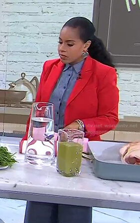 Sheinelle’s blue sleeveless jumpsuit on Today