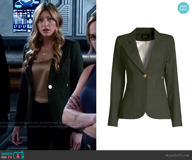 Smythe Duchess Blazer in Army worn by Ava Sharpe (Jes Macallan) on Legends of Tomorrow
