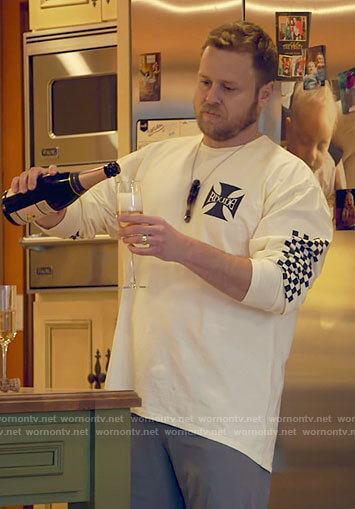 Spencer’s Rhude checkerboard sleeve tee on The Hills New Beginnings