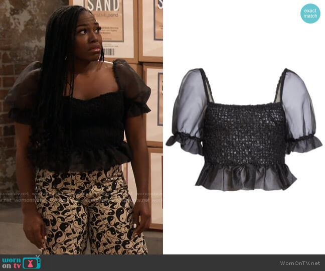 Staud Cannon Top worn by Harper (Laci Mosley) on iCarly