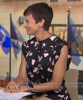 Stephanie’s black floral jumpsuit on Today