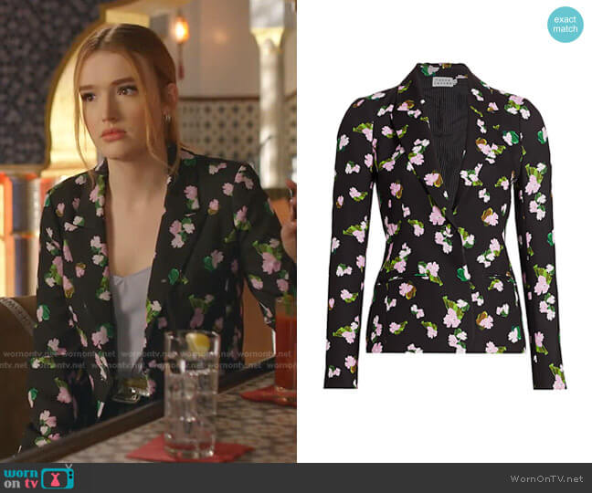 Tanya Taylor Waverly Floral Blazer worn by Kirby Anders (Maddison Brown) on Dynasty