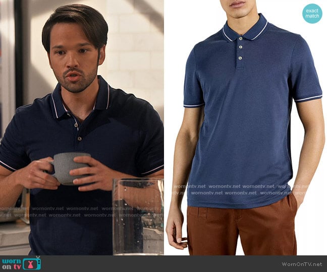 Ted Baker Gelpen Polo worn by Freddie Benson (Nathan Kress) on iCarly