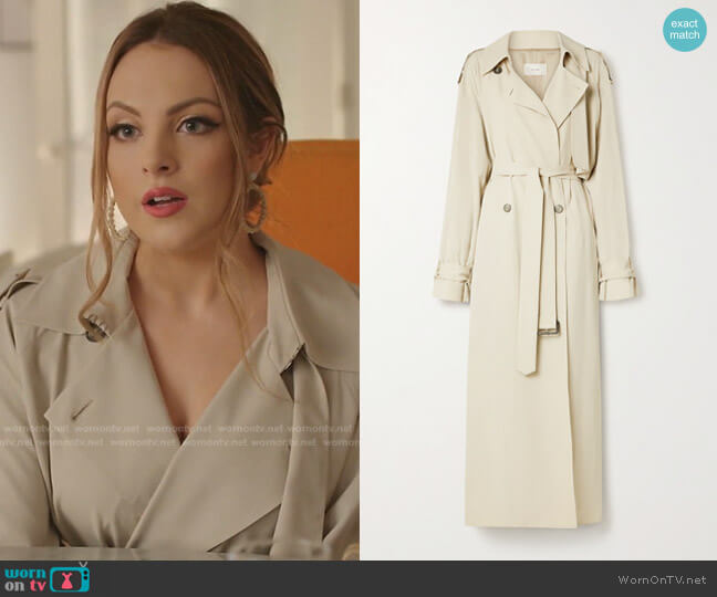 The Row Yeli Trench Coat worn by Fallon Carrington (Elizabeth Gillies) on Dynasty