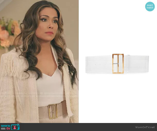 Tibi PVC Belt worn by Cristal Jennings (Daniella Alonso) on Dynasty