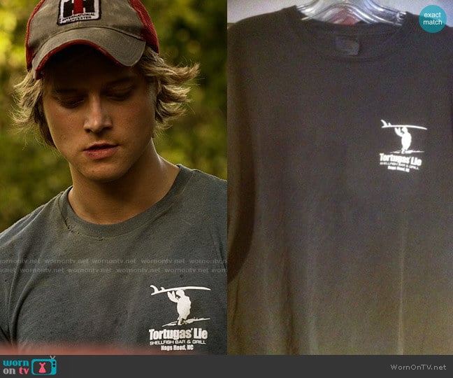 Tortugas Lie Lone Surfer T-shirt worn by JJ (Rudy Pankow) on Outer Banks