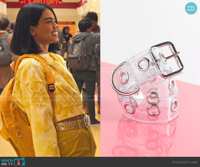 Urban Outfitters Clear Grommet Belt