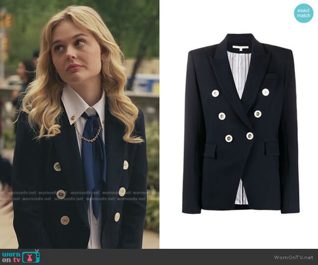 Veronica Beard Miller Dickey Jacket worn by Audrey Hope (Emily Alyn Lind) on Gossip Girl