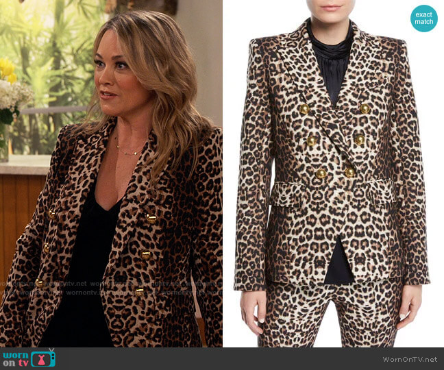 Veronica Beard Miller Leopard Print Jacket