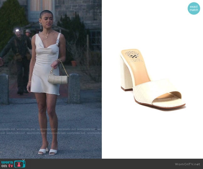 Vince Camuto Daisana Croc Embossed Sandal worn by Julien Calloway (Jordan Alexander) on Gossip Girl