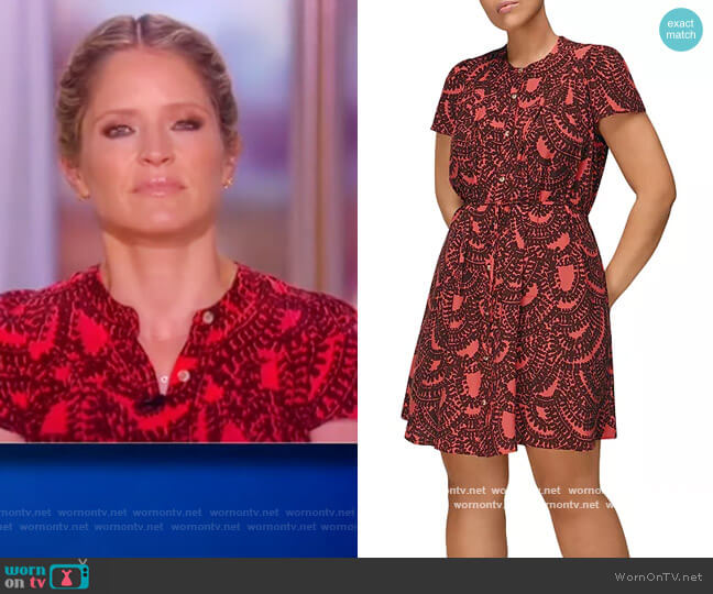 Whistles Scallop Print Trapeze Dress worn by Sara Haines on The View