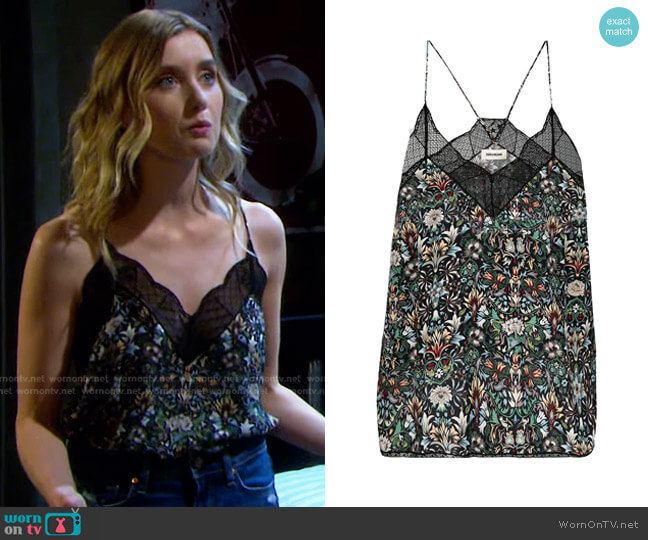 Zadig & Voltaire Christy Camisole worn by Claire Brady (Isabel Durant ) on Days of our Lives