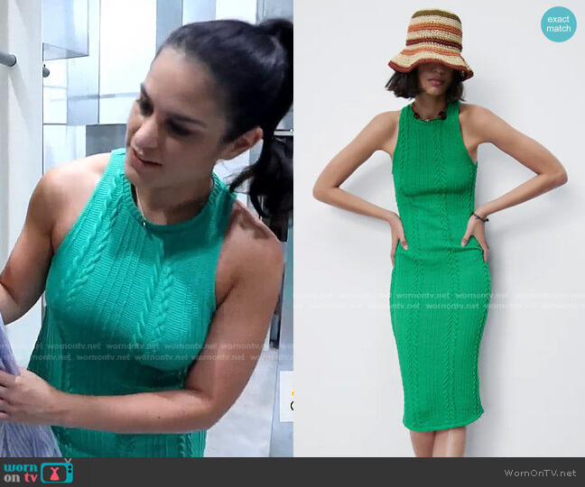 Zara Cable Knit Dress worn by Donna Farizan on Today