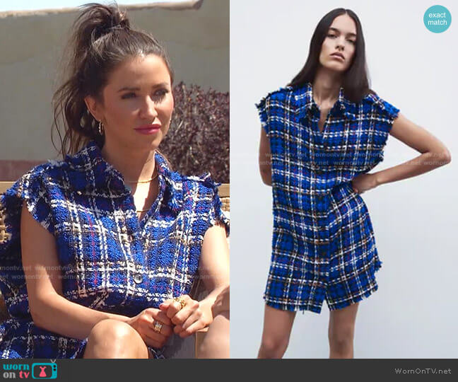 Zara Textured Mini Dress worn by Kaitlyn Bristowe on The Bachelorette