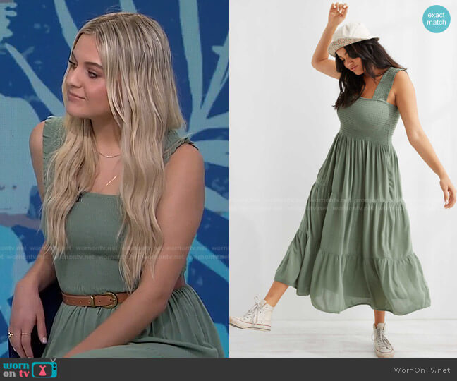 Aerie Smocked Midi Dress