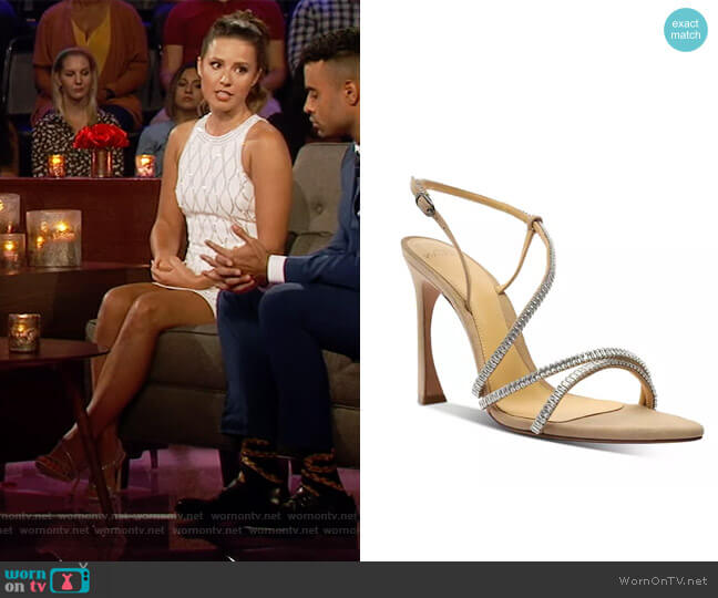 Alexandre Birman Alana Zircone Suede Sandals worn by Katie Thurston on The Bachelorette