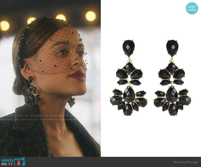 Amrita Singh Jewelry Nello Chandelier Earring worn by Julien Calloway (Jordan Alexander) on Gossip Girl