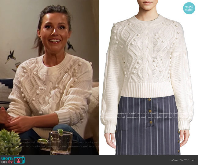 Amur Brie Crop Wool Sweater worn by Katie Thurston on The Bachelorette