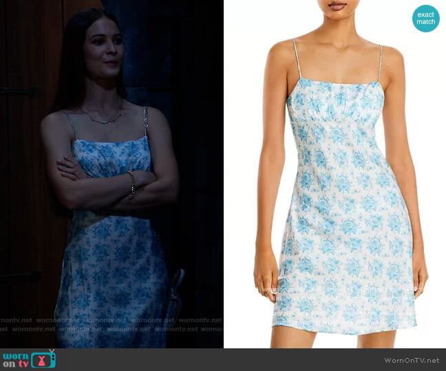 Aqua Passion Flower Mini Dress worn by Esme (Avery Kristen Pohl) on General Hospital