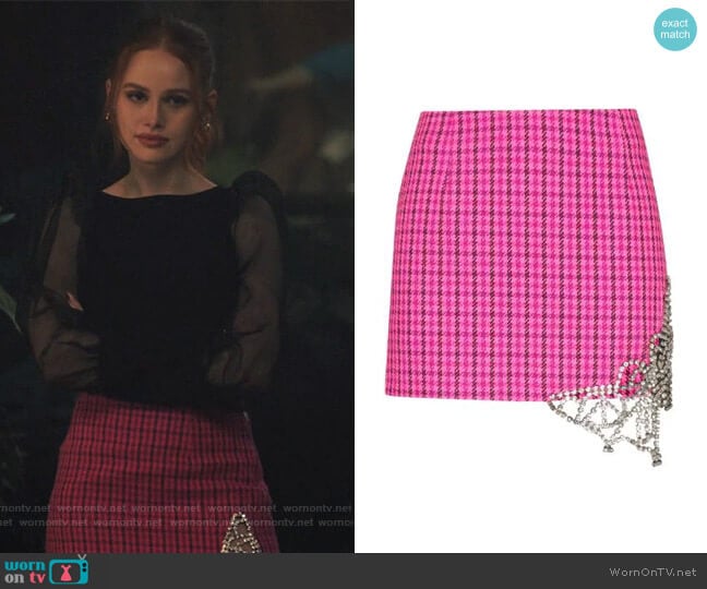 Area Crystal Butterfly Cutout Miniskirt worn by Cheryl Blossom (Madelaine Petsch) on Riverdale
