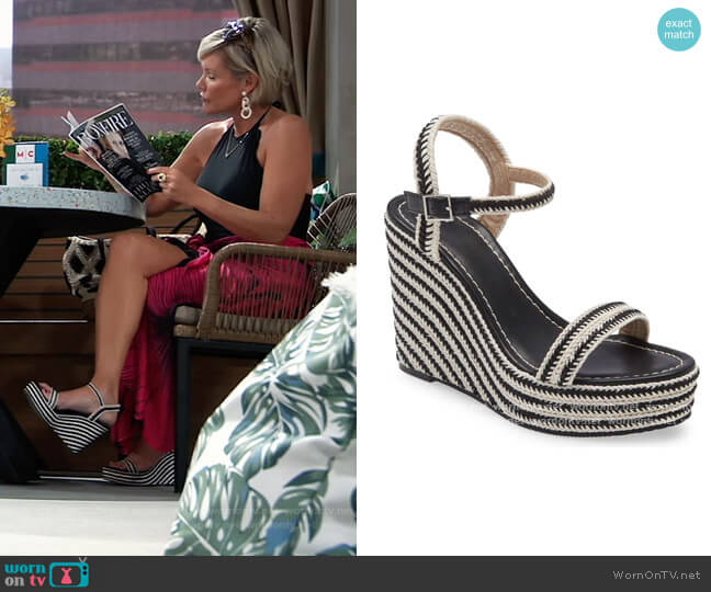 BP. Giana Platform Wedge Sandal worn by Ava Jerome (Maura West) on General Hospital