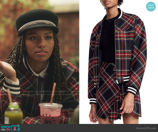 Maje Bazak Jacket worn by Monet de Haan (Savannah Lee Smith) on Gossip Girl