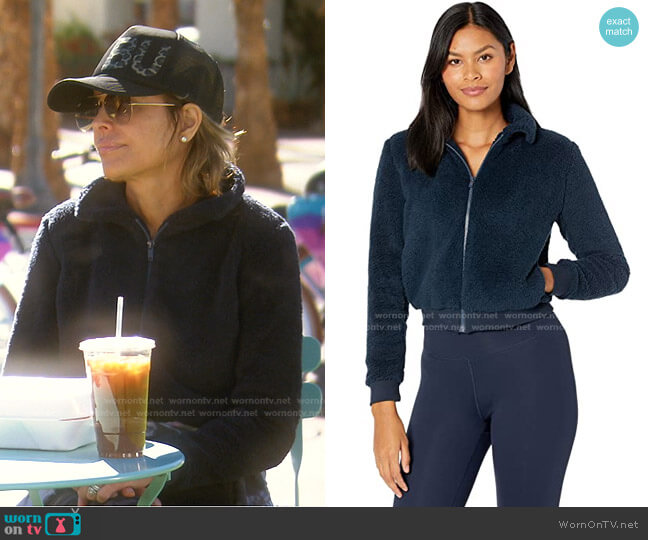 Beyond Yoga All Time Bomber Jacket worn by Lisa Rinna on The Real Housewives of Beverly Hills