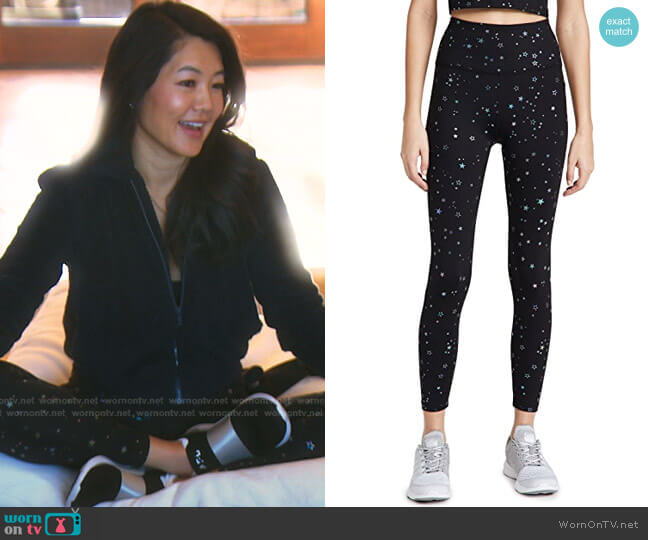 Beyond Yoga Tossed Star Leggings worn by Crystal Kung Minkoff on The Real Housewives of Beverly Hills
