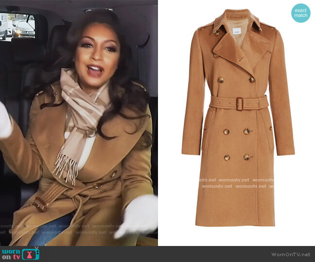 Burberry Kensington Belted Cashmere Coat worn by Ebony K. Williams on The Real Housewives of New York City