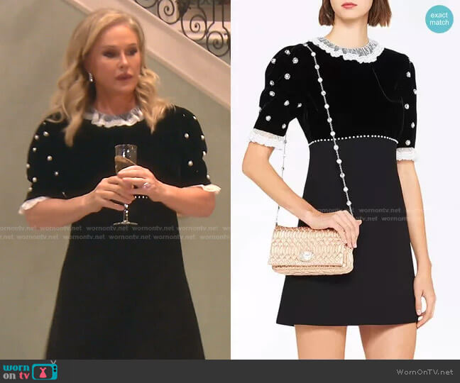 Miu Miu Cady and Velvet Party Dress worn by Kathy Hilton on The Real Housewives of Beverly Hills