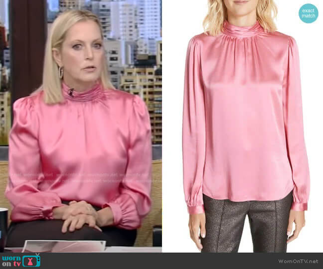 Veronica Beard Chilton Bow Back Silk Blouse