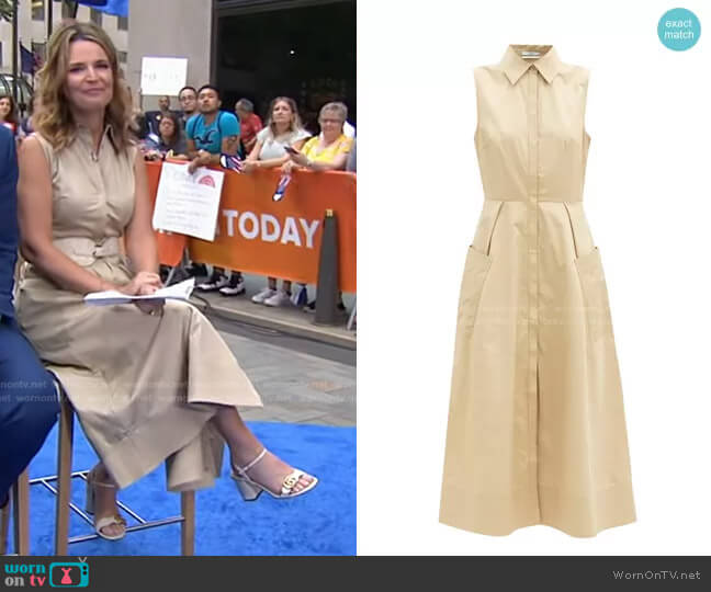 Co Cotton-Poplin Midi Shirt Dress worn by Savannah Guthrie on Today