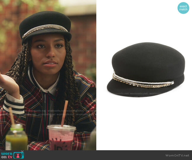 Eugenia Kim Sabrina Wool Baker Boy Cap worn by Monet de Haan (Savannah Lee Smith) on Gossip Girl