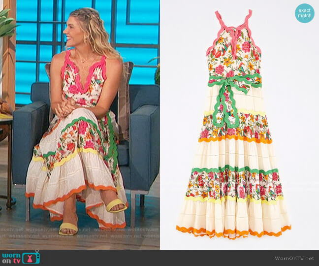 Farm Rio Toucan's Garden Sleeveless Maxi Dress worn by Amanda Kloots on The Talk