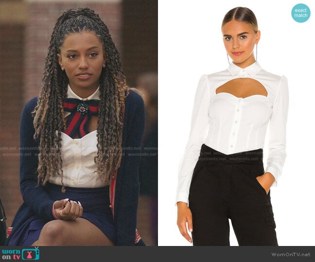 Fleur Du Mal Bella Shirt worn by Monet de Haan (Savannah Lee Smith) on Gossip Girl