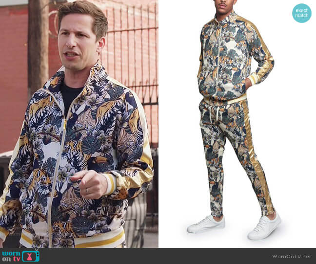 G-Style Victorious Royal Floral Tiger Track Suit worn by Jake Peralta (Andy Samberg) on Brooklyn Nine-Nine